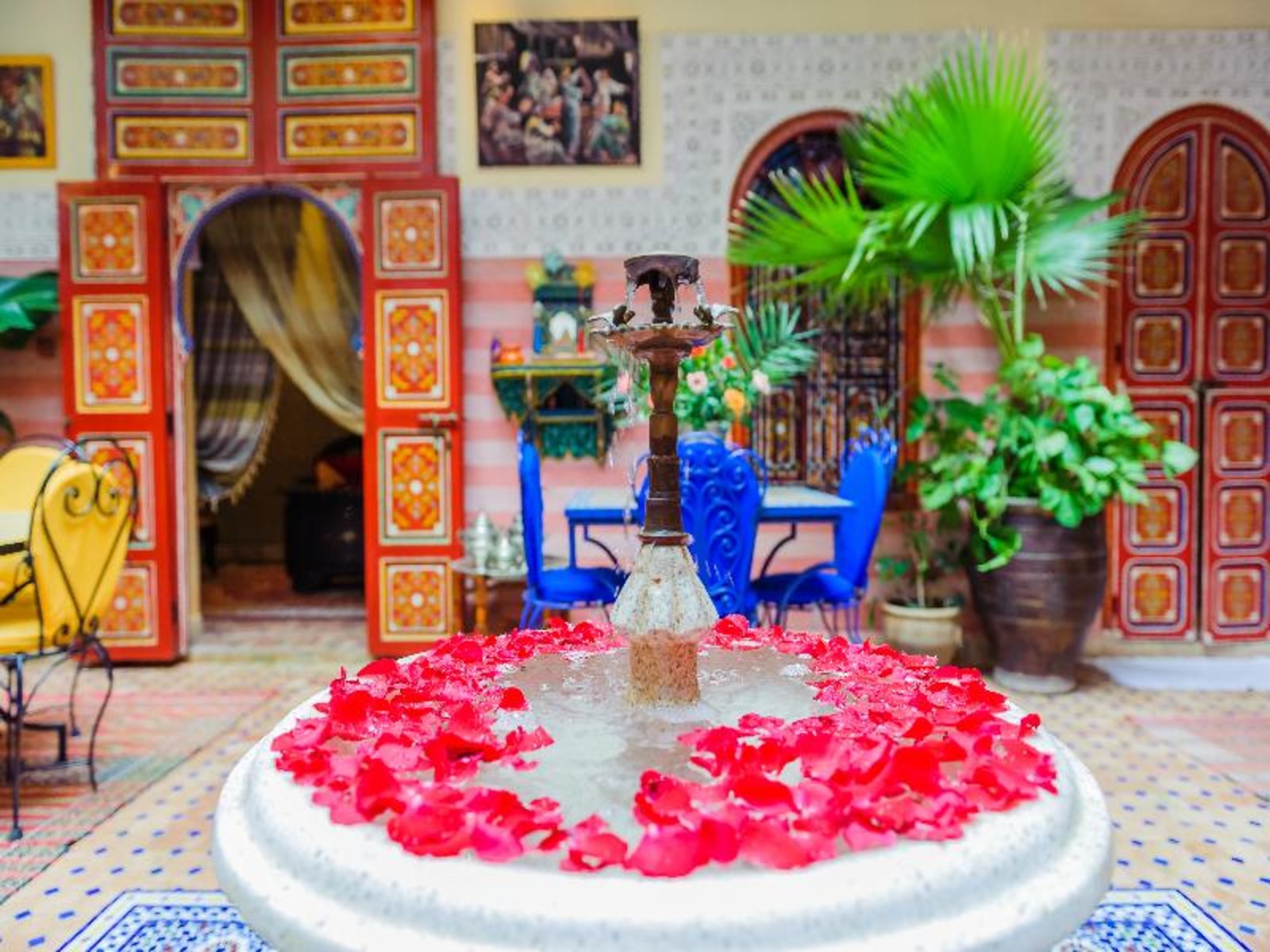 Riad Bleu du Sud - Innenhof mit Brunnen