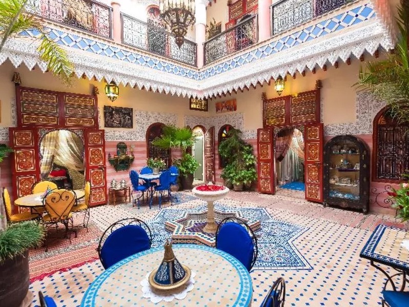 48 Stunden in Marrakesch - Riad Bleu du Sud Innenhof