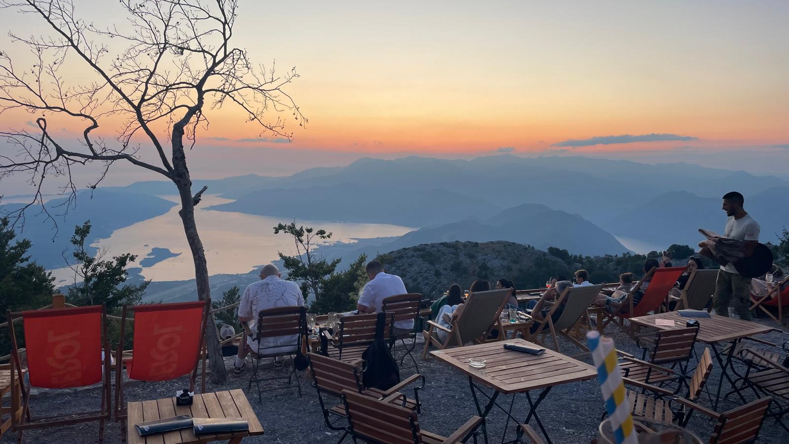 Montenegro Kotor Monte 1350 Bar Sonnenuntergang