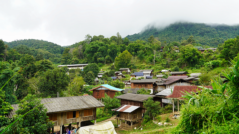 Bergdorf in der Nähe von Chiang Mai, Thailand