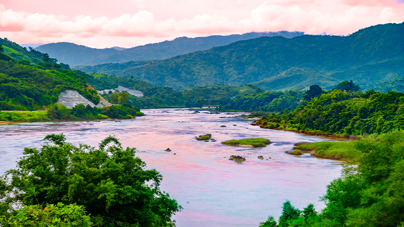 Der Mekong in der Nähe von Chiang Rai, Thailand