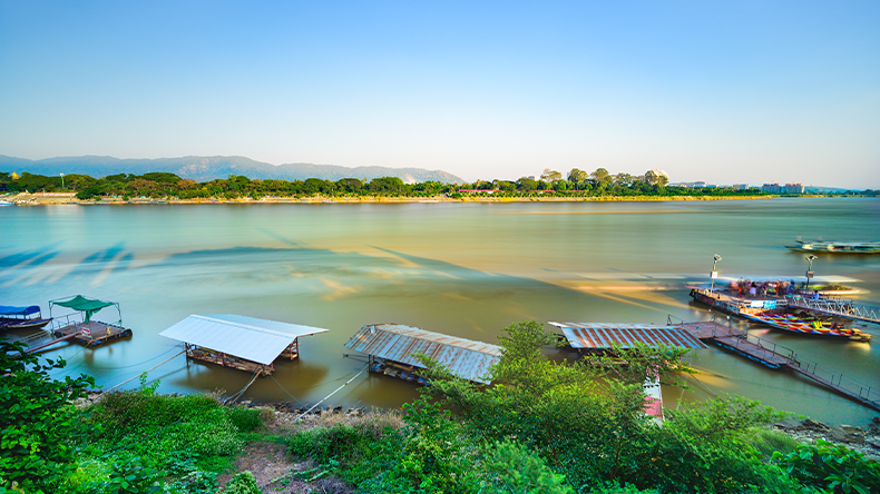 Der Mekong in der Nähe von Chiang Rai, Thailand