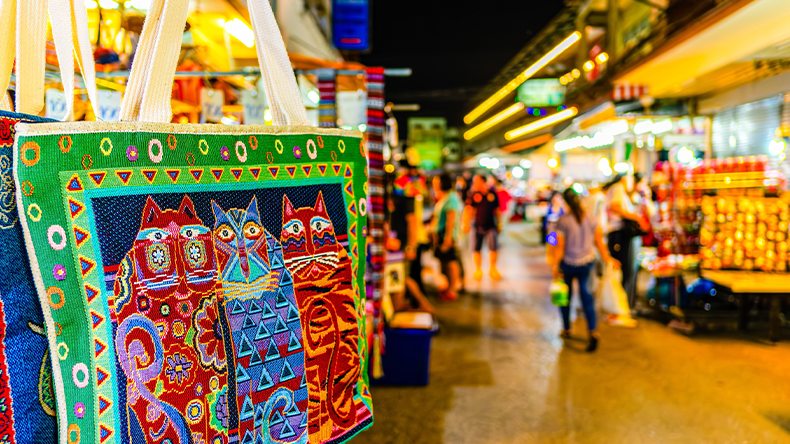 Nachtmarkt in Chiang Rai, Thailand