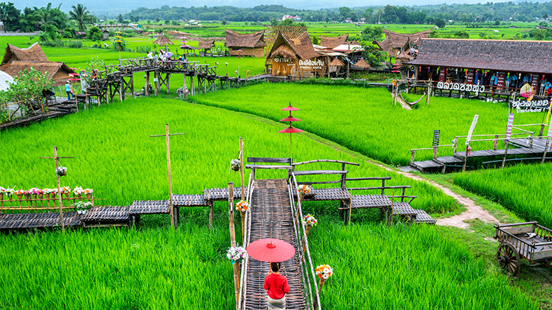 Kleines Dorf in Nan, Thailand