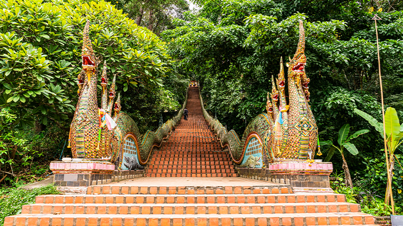 Wat Phra That Doi Suthep Tempel in Chiang Mai, Thailand